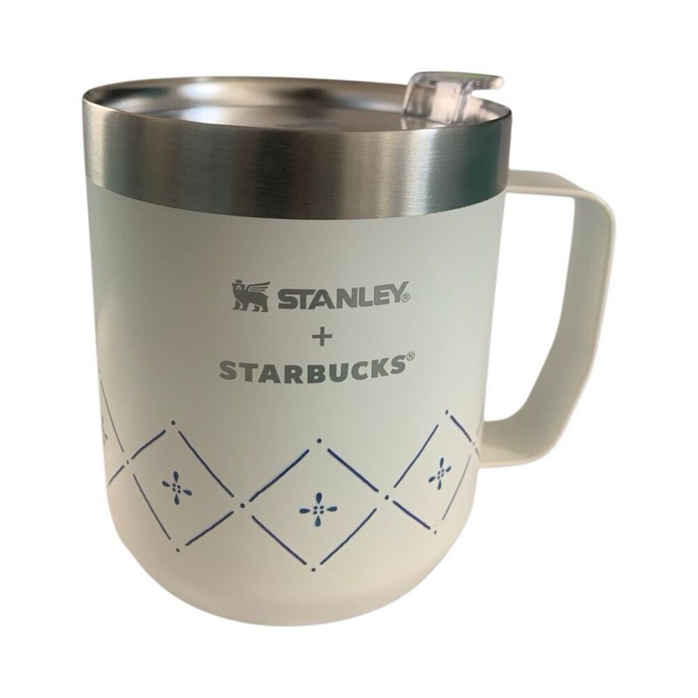 Stanley x Starbucks Mediterranean 12oz Mug w/ Lid Blue Pattern Limited Edition